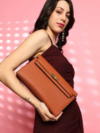 Haute Sauce The Overlap Sling Bag - Terracotta Brown