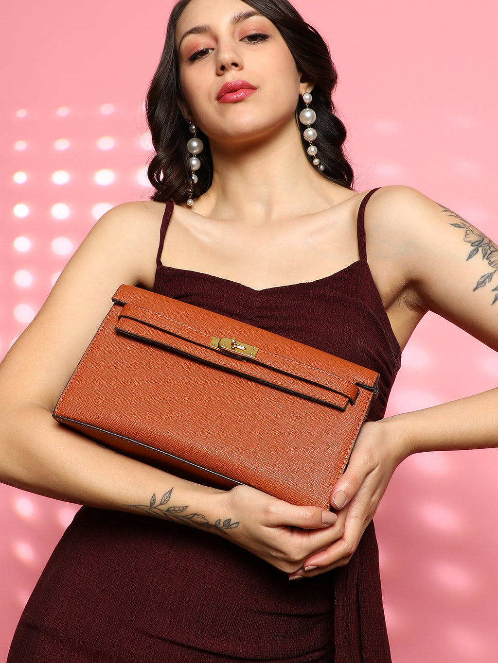 Haute Sauce The Overlap Sling Bag - Terracotta Brown