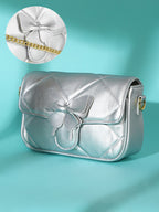 Haute Sauce The Quilted Butterfly Shoulder Bag - Chalice Silver