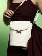 Haute Sauce The Monogram Sling Bag - Powder White