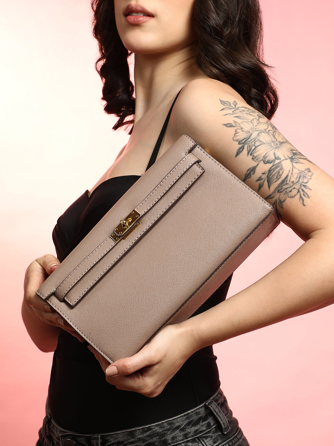 Haute Sauce The Overlap Sling Bag - Peanut Brown