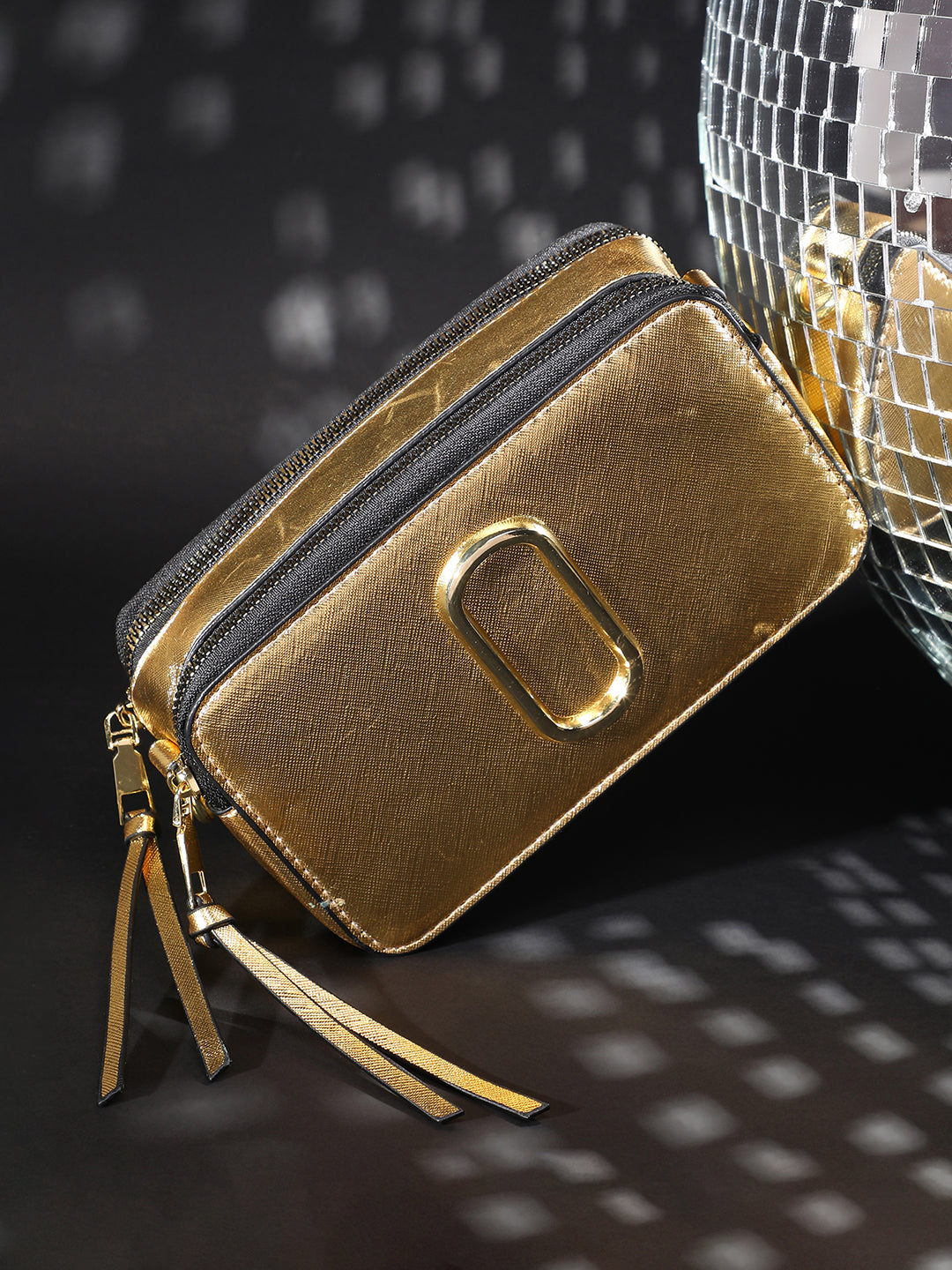 Haute Sauce The Block Box Sling Bag - Metallic Gold