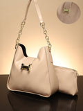 Haute Sauce The Monogram Shoulder Bag With Pouch - Light Beige