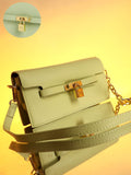 The Overlap Lock Shoulder Bag - Pistachio Green
