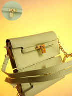 The Overlap Lock Shoulder Bag - Pistachio Green