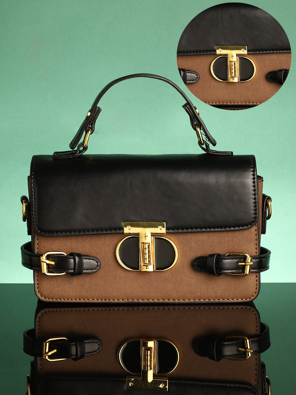 Haute Sauce The Riviera Hand Bag - Mocha Brown
