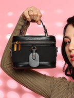 The Velvet Oval Bucket Bag - Midnight Black