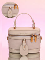 The Velvet Oval Bucket Bag - Ash Grey
