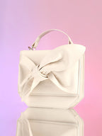 Haute Sauce The Arc Crossbody Satchel Bag - Ivory White