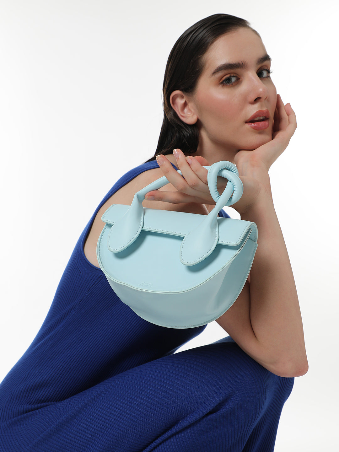 Haute Sauce The Hanging Knot Hand Bag - Powder Blue