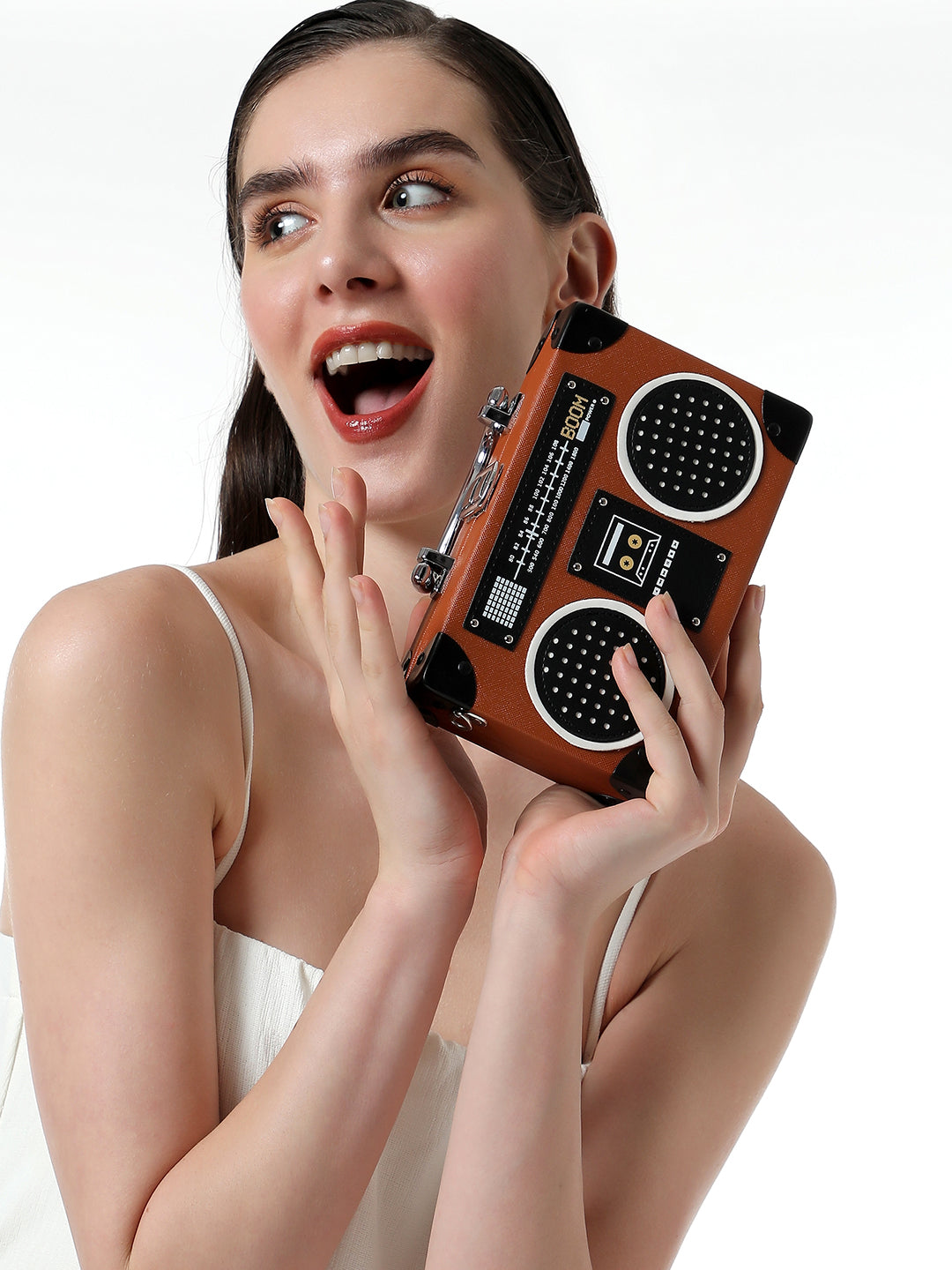 Haute Sauce The Stereo Clutch Bag - Chocolate Brown