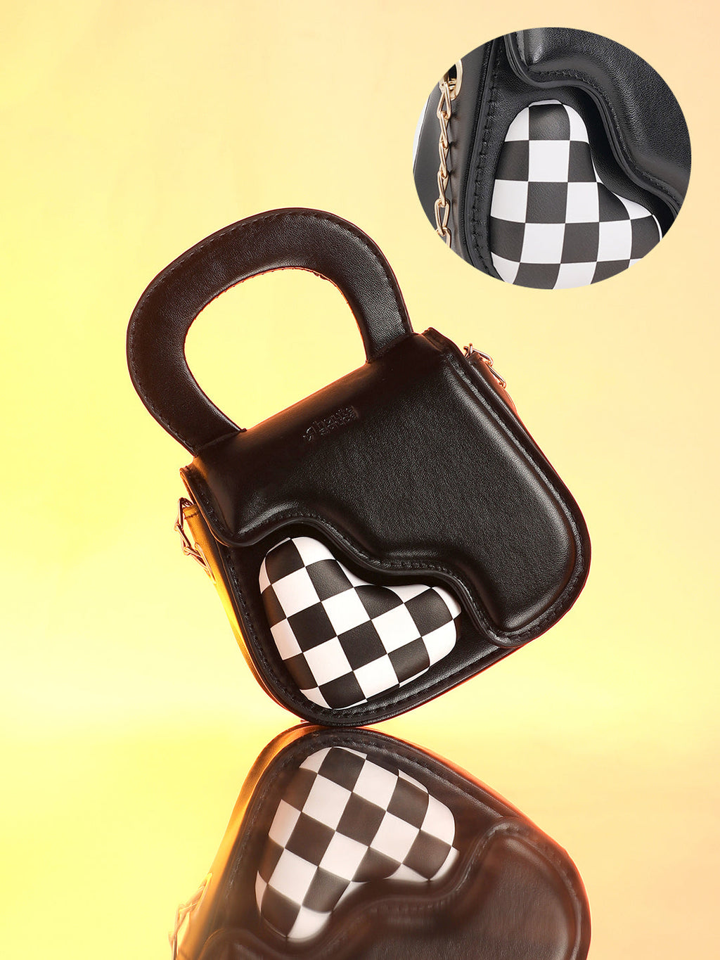 Haute Sauce The Micro Pillow Heart Sling Bag - Onyx Black