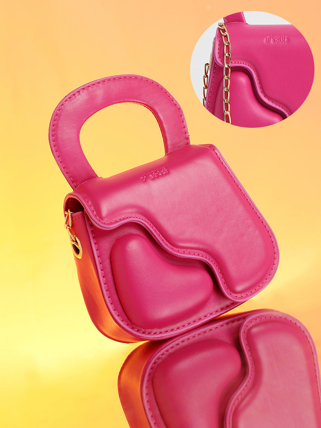Haute Sauce The Micro Pillow Heart Sling Bag - Barbie Pink