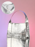 The Frivola Scale Hand Bag - Metallic Silver