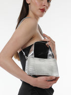 The Frivola Scale Hand Bag - Metallic Silver