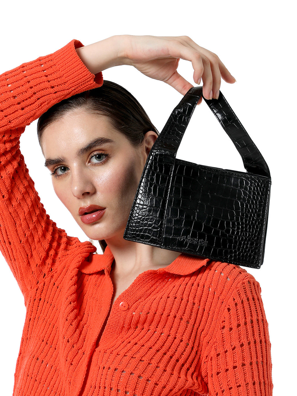 Haute Sauce The Frivola Scale Hand Bag - Onyx Black