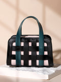 Haute Sauce The Weave Camera Mini Sling Bag - Teal Green & Onyx Black