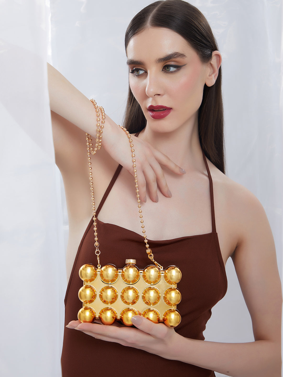 Haute Sauce The Ball-Ball Clutch Bag - California Gold