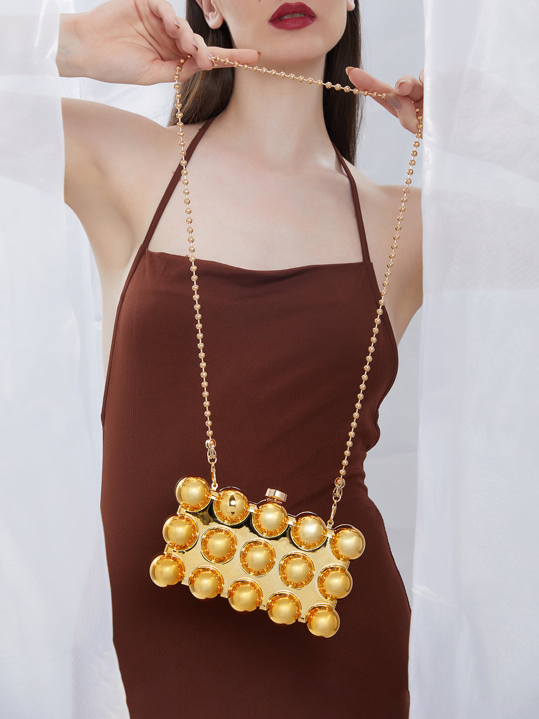 Haute Sauce The Ball-Ball Clutch Bag - California Gold