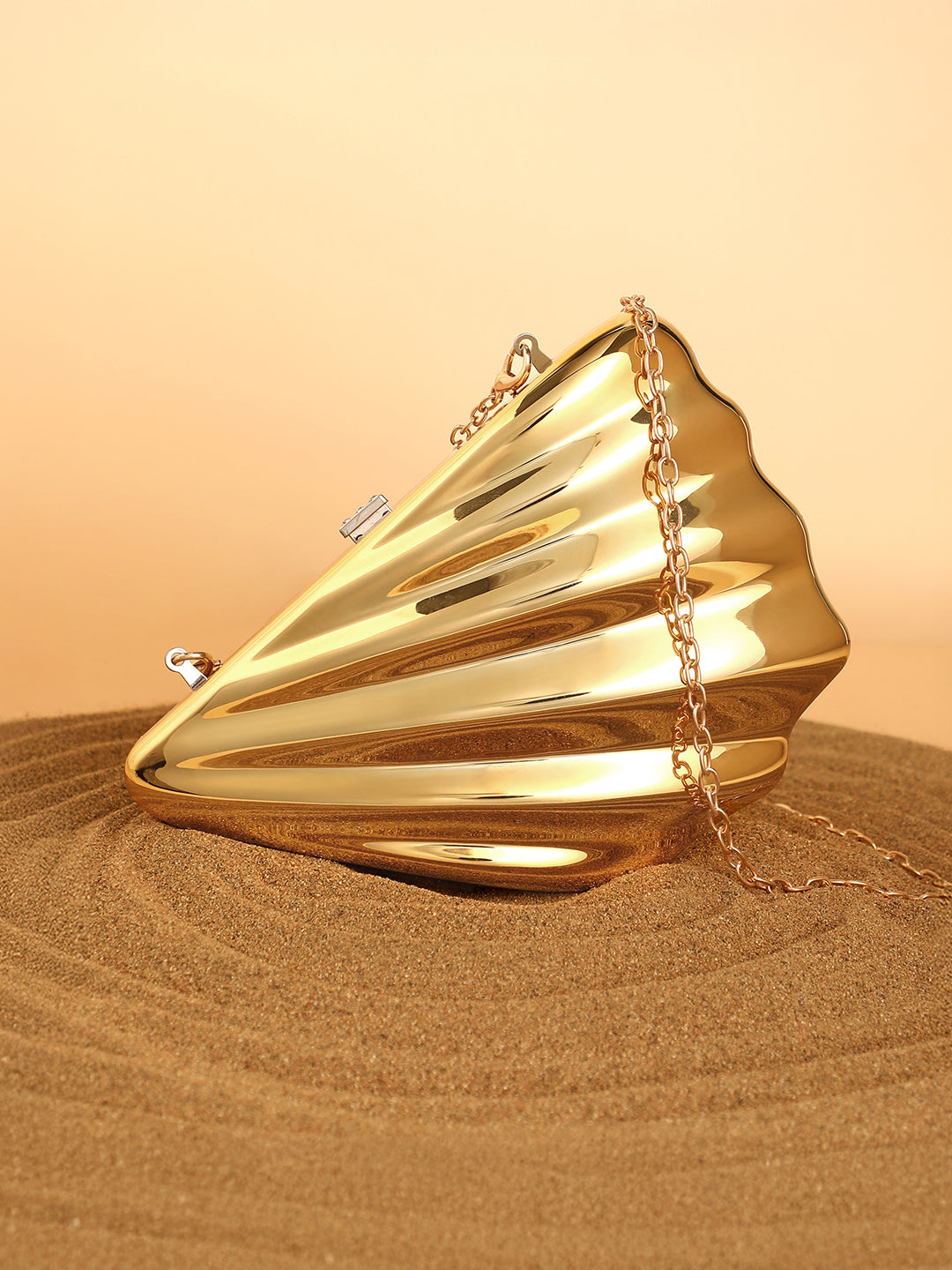 Haute Sauce The Coquille Clutch Bag - California Gold
