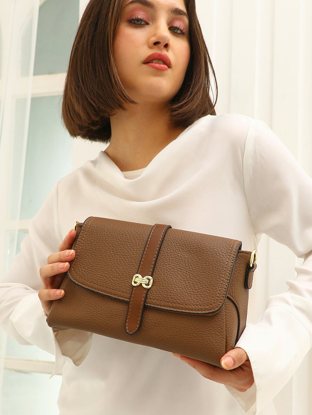 Haute Sauce The Agnes Sling Bag - Chocolate Brown