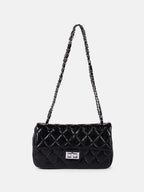Haute Sauce The Quilted-Chainlink Sling Bag - Onyx Black