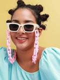Bubblegum Sunglasses With Chain