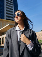 Gold & Black Hexagonal Sunglass