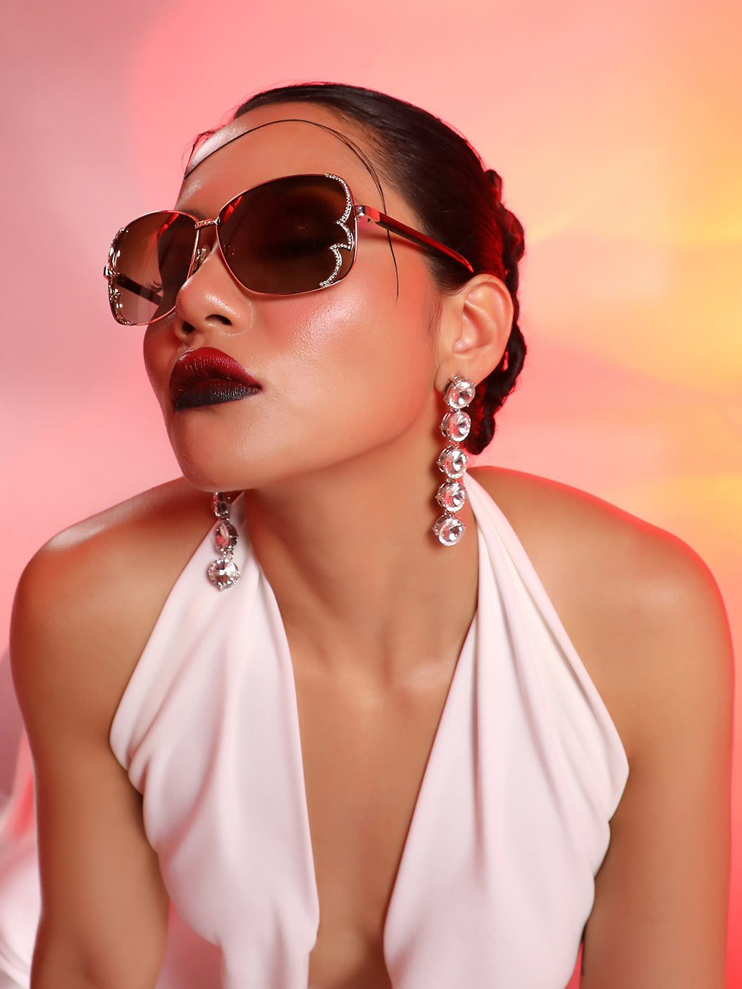 Haute Sauce Embellished Butterfly Sunglasses