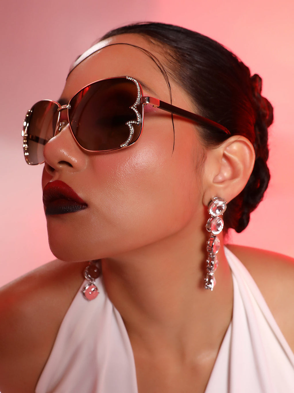 Haute Sauce Embellished Butterfly Sunglasses