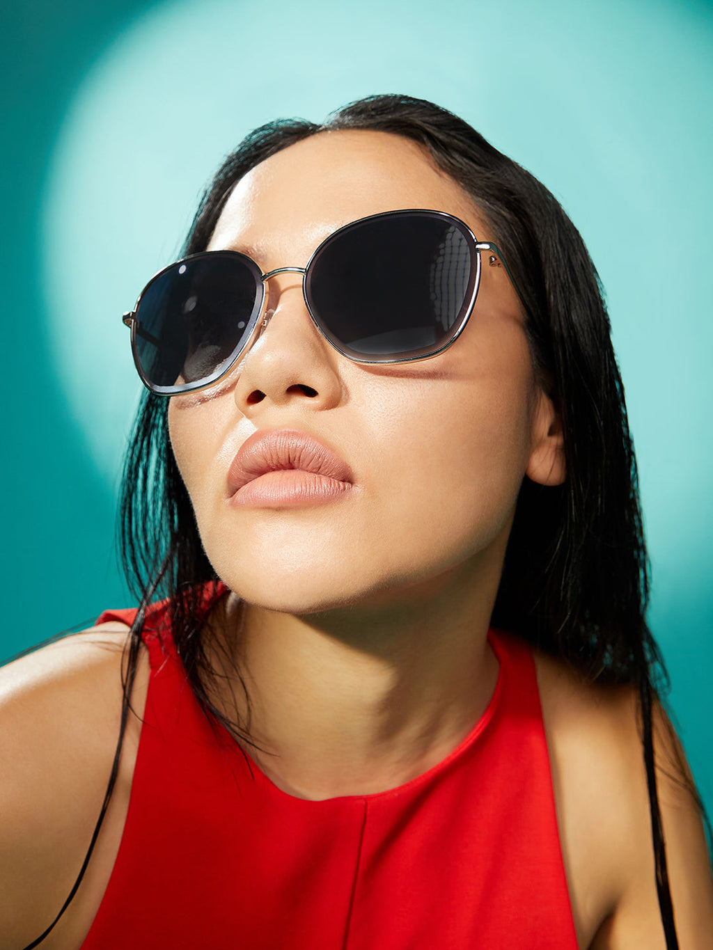 Haute Sauce Metallic Butterfly Sunglasses