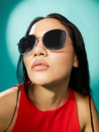Haute Sauce Metallic Butterfly Sunglasses