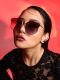 Haute Sauce Metallic Cateye Sunglasses