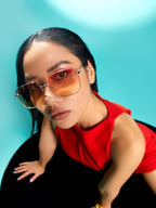 Haute Sauce Gradient Rectangular Sunglasses