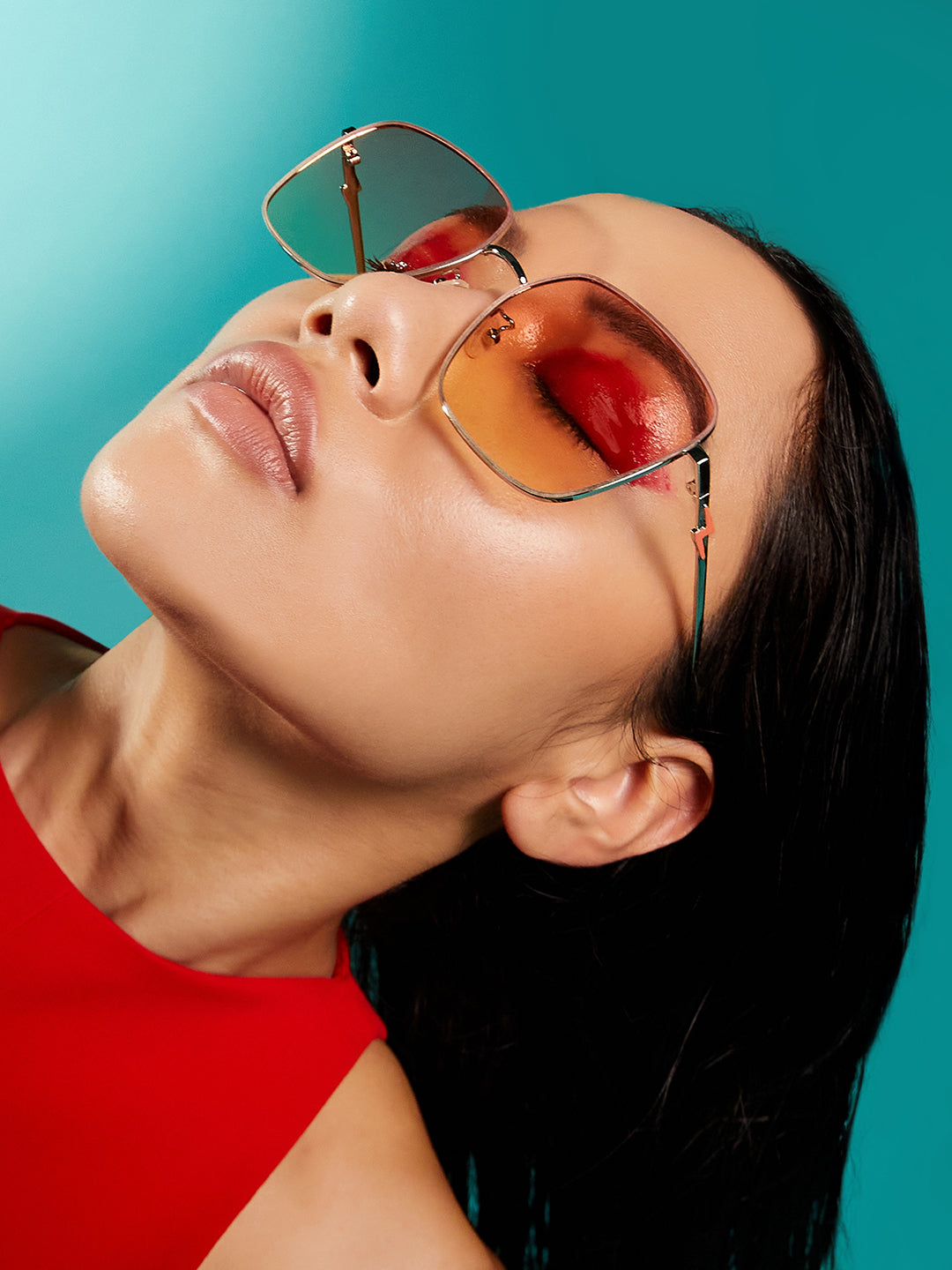 Haute Sauce Gradient Rectangular Sunglasses