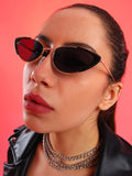Haute Sauce The Studded Cateye Sunglasses - Midnight Black
