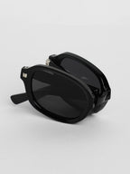 Haute Sauce Foldable Rectangular Sunglasses - Black