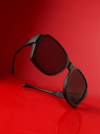 Haute Sauce Foldable Oversized Sunglasses - Black