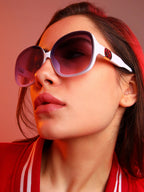 Haute Sauce Gradient Butterfly Sunglasses - White