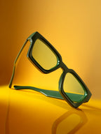 Haute Sauce Chunky Wayfarer Sunglasses - Green