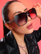 Haute Sauce The Glint Block Oversized Sunglasses - Graphite Grey