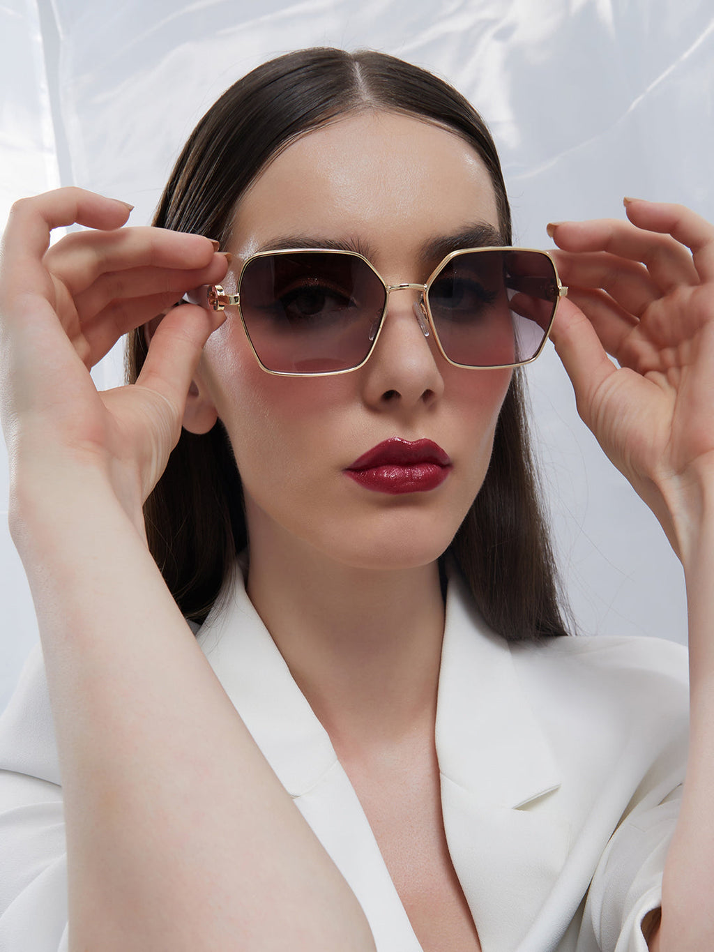 Haute Sauce The Montmartre Rectangular Sunglasses - Pastel Purple