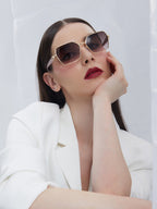 Haute Sauce The Montmartre Rectangular Sunglasses - Pastel Purple