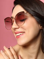 Haute Sauce The Classic Gradient Cateye Sunglasses - Champayne Gold