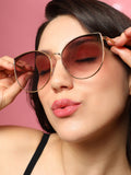 Haute Sauce The Classic Gradient Cateye Sunglasses - Champayne Gold