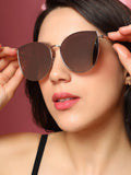 The Metallic Cateye Sunglasses - Metallic Silver