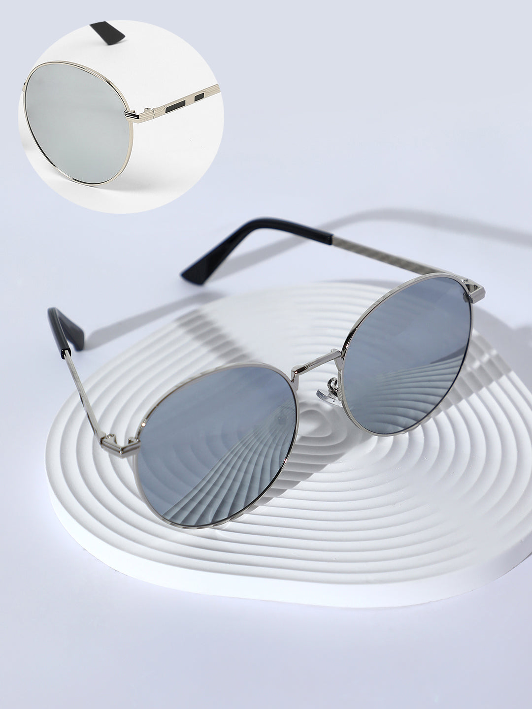 Haute Sauce The Metallic Round Sunglasses - Metallic Silver