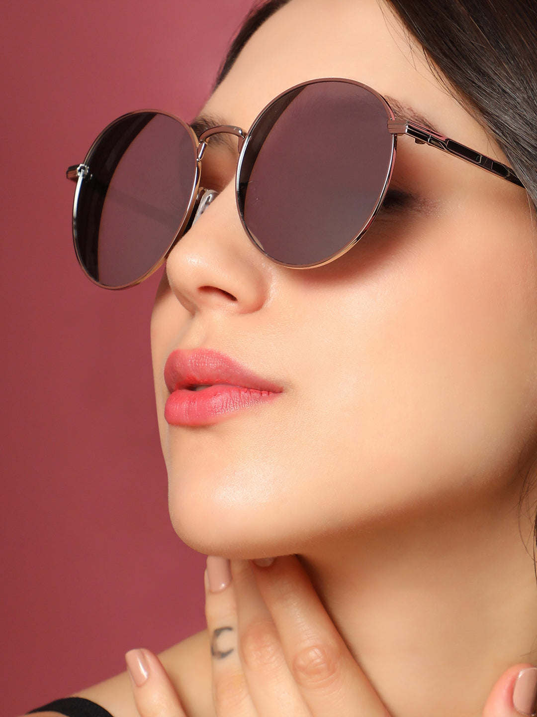 Haute Sauce The Metallic Round Sunglasses - Metallic Silver