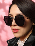 Haute Sauce The Layered Butterfly Sunglasses - Onyx Black