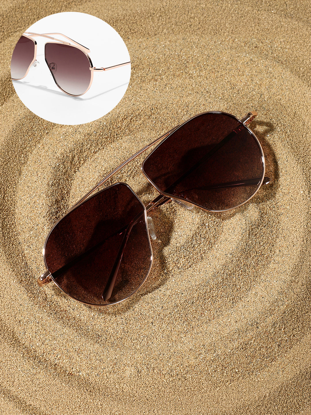 Haute Sauce The Bar Pavement Oversized Sunglasses - Chestnut Brown